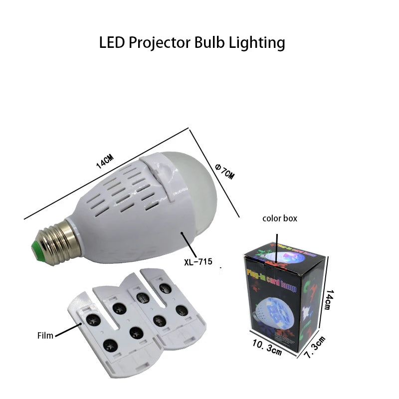 Eid Mubark Ramadan LED Bulb Projector Light Hanging Decoration White Plastic E27 Base CE Certified Customizable Patterns Party