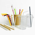 Bubble Tea Color Pla Paper Bendable Short Straw for Bend Colorful Clear Custom Plastic Straw