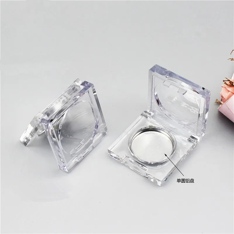 2ml Makeup Plastic square Powder Blusher Palette Eye Shadow Jar Highlight Container