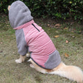 Medium Large Dog Apparel Jacket Reversible Pet Dog Fleece Winter Warm Coat with Leash Ring Hole