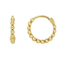 Milskye Wholesale Minimalist Fashion Jewelry 925 Silver Gold Bead Huggie Earrings