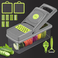 8 Blade Vegetable Chopper 14 in 1 Stainless Steel Onion Vegetable Cutter Mincer Dicer Egg Slicer With Container Vegetable Slicer