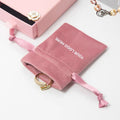 Custom Logo Printed Recyclable Velvet Drawstring Organizers  Suede Jewelry Pouch for Necklaces Rings Bracelets Watches