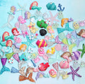 100pcs Flatback Cabochon Resin Sea Ocean Shell Mermaid Tail Fairy Sculpture Charm Jewelry Pendant Necklace Blind Bag Wholesale