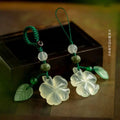 Four Leaf Clover Car Keychain Pendant Icy and clear Lucky Grass Mobile Phone Chain Pendant Bag Hanging