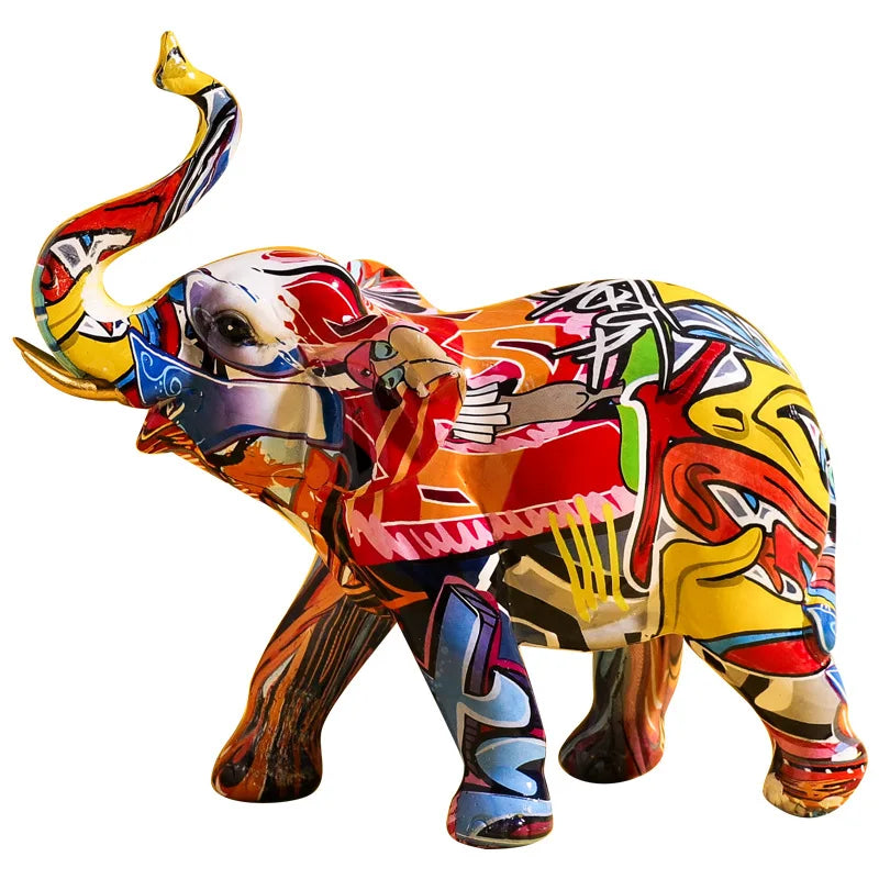 Resin Elephant Art Craft Decoration in Europe and America Home Living Room Wine Cabinet Entrance Wine Cabinet Decoration