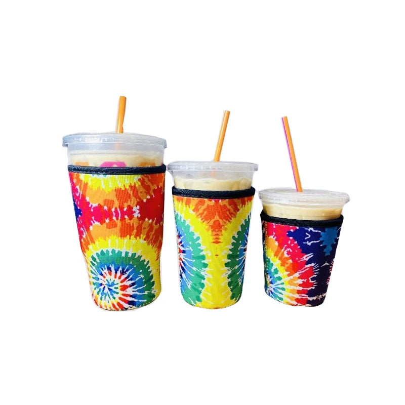 Tie Dye Neoprene Iced Coffee Cup Holder