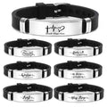 Extremely Popular Family Bracelet Day Gift Belt Buckle Adjustable Bracelet Stainless Steel Silicone Strap Bracelet to My Son
