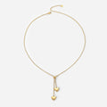 Cheap Y-shaped Stainless Steel Jewelry Party Gift Soft 14K Gold Rope Chain  Love Heart Pendant Necklace Girls