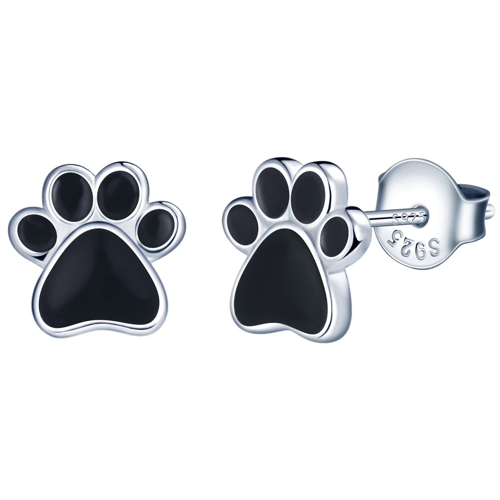 2023 New Arrival 925 Sterling Silver Cute Animal Paw Stud Earrings Vintage Style for Wedding Party or Gift