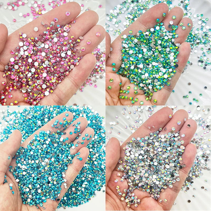 Wholesale Verified Supplier's 3mm Non-Hotfix Resin Jelly Rhinestones Small Package for Shoes Nails Garments