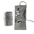 Custom Logo Gray Microfiber Jewelry Gift Bags Travel Organizer for Electronic Accessories including Earphones and USB Cables