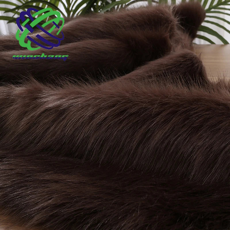 Bigz Solid Shaggy Long Pile Faux Fur Fabric / Sold by the Yard Long Hair fox Faux Fur Plush Fabric