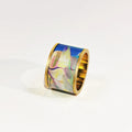 Women's Stainless Steel Accessories Wedding Colorful Gold Plated Enamel Finger Rings