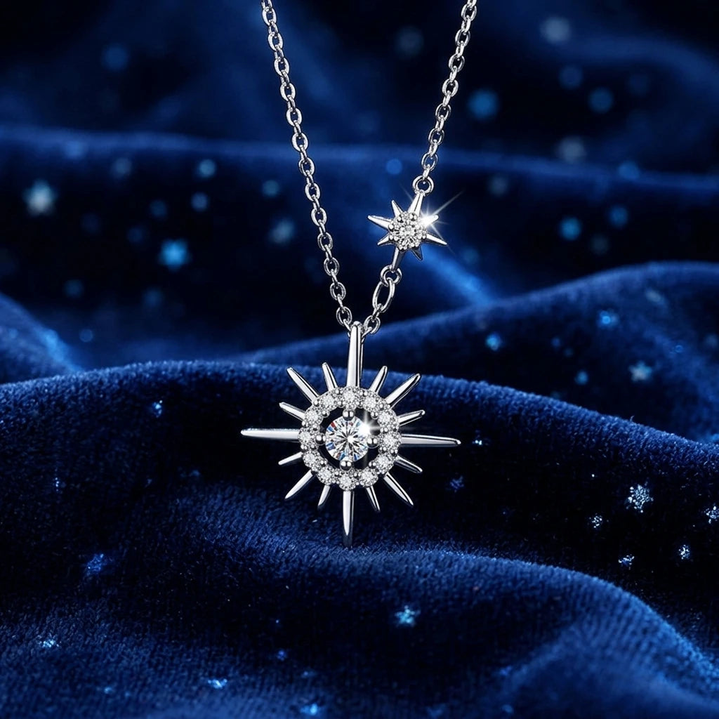 Factory Wholesale S925 Silver Inlaid VVS D Color GRA Moissanite Hexagram Pendant Necklace for Women Gift