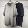 Wholesale Acid Washed Heavy Weight Blank Tee T Shirt Oversized Wash Heavyweight Cotton T-shirt Oversize Vintage Tshirt for Men