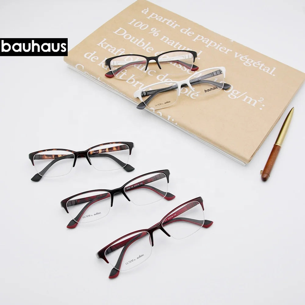 2082 Factory Ready Hot Sale Cheap Unisex Half Rim Spectacle Frame Eyeglasses