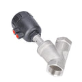 Hot Sale Piston Operated Pneumatic Stainless Steel 304 Plastic Actuator Angle Seat Valve