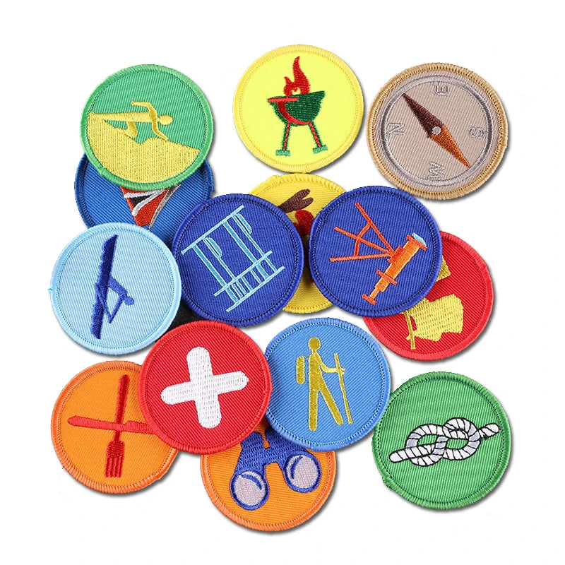 Various Outdoor Embroidered Iron on Boy Scout Patches for Clothes