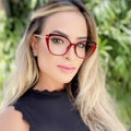 Newest Custom Logo Fashion Retro Women TR90 Computer Glasses Cat Eye Women Eyeglasses Anti Blue Light Glasses Women