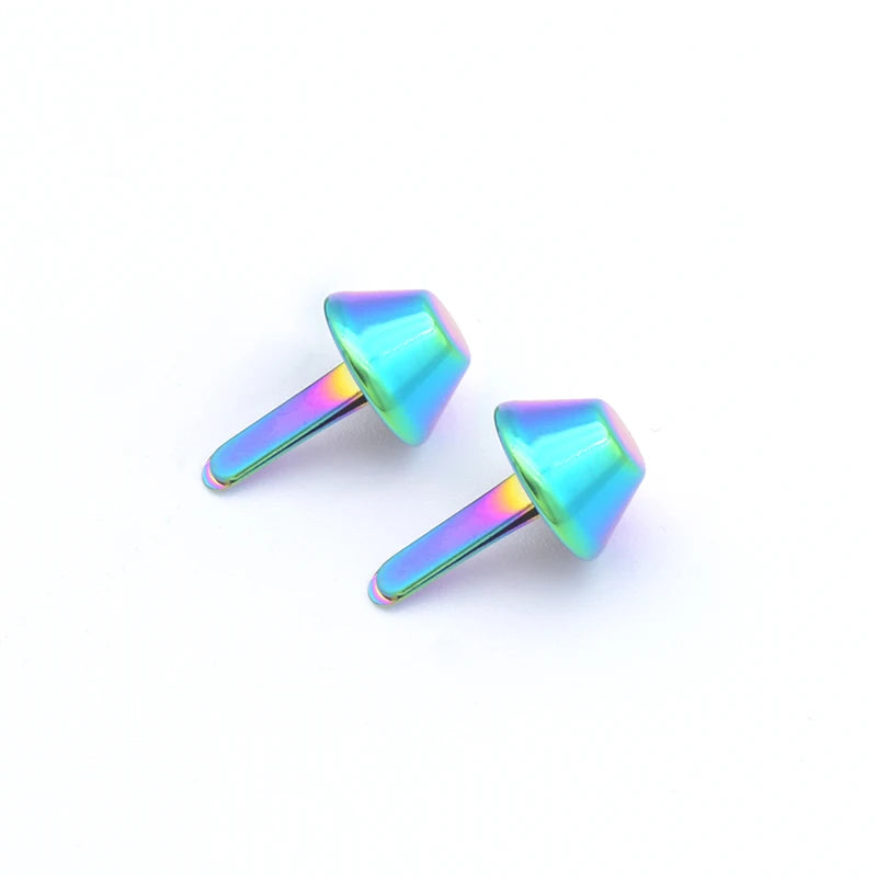 Purse Bucket Nail for Handbag 10mm 12mm Rainbow Color Metal Bag Feet