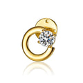 VVs1 Moissanite 925 Sterling Silver Round Cut Hoop Studs Earrings Jewelry Gold/Rhodium Plated for Women Personalized Gift