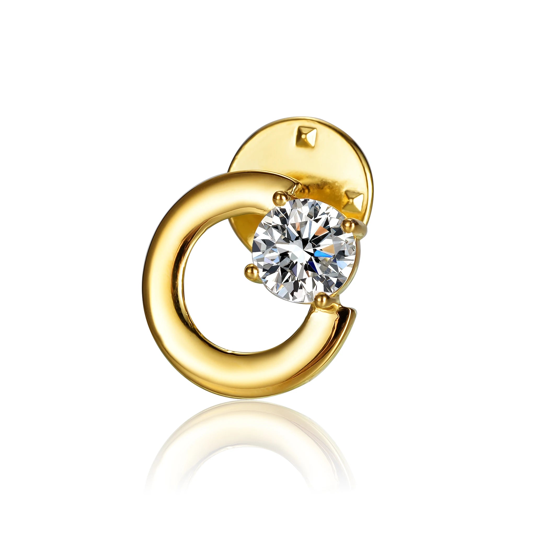 VVs1 Moissanite 925 Sterling Silver Round Cut Hoop Studs Earrings Jewelry Gold/Rhodium Plated for Women Personalized Gift
