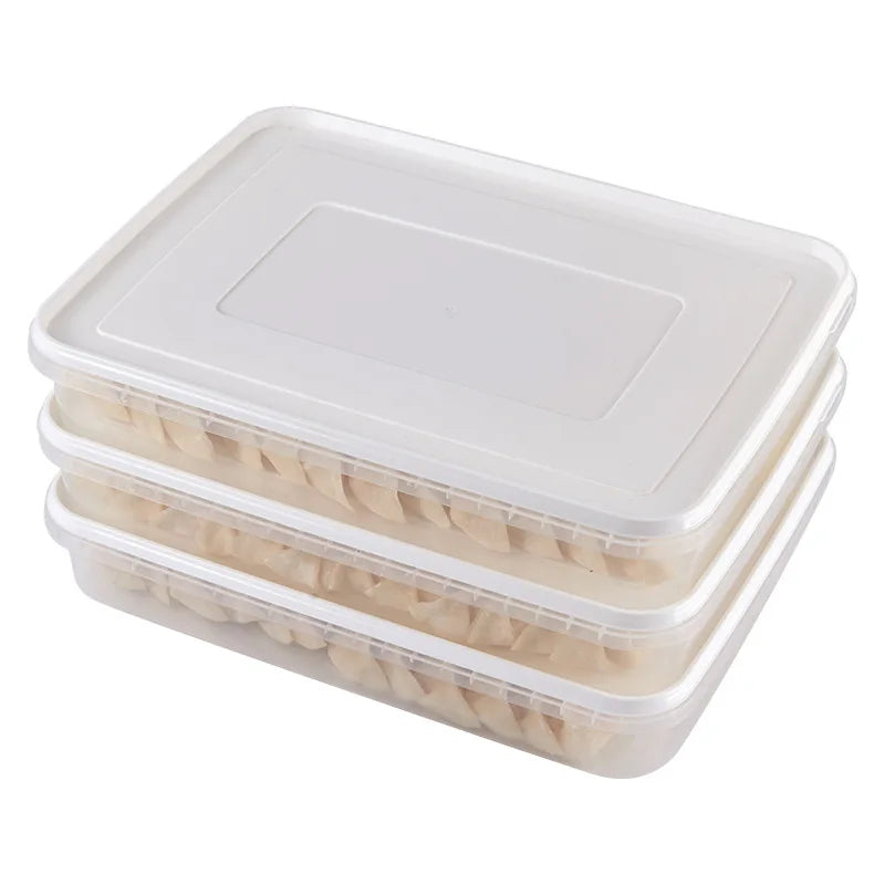 Dumpling Storage case  Refrigerator Food Storage Container Fridge Food Holder Dumplings Storage Box Stackable Transparent Plasti