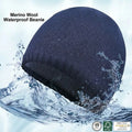 Private Label Custom Waterproof Fisherman Beanie Hat Wool Fleece Lined Windproof Water Resistant Winter Cap with Embroidery Logo