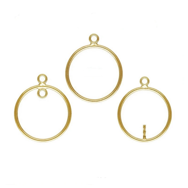 Fashion 14k Gold Filled Round Shape Drop for Jewelry Making Permanent Findings