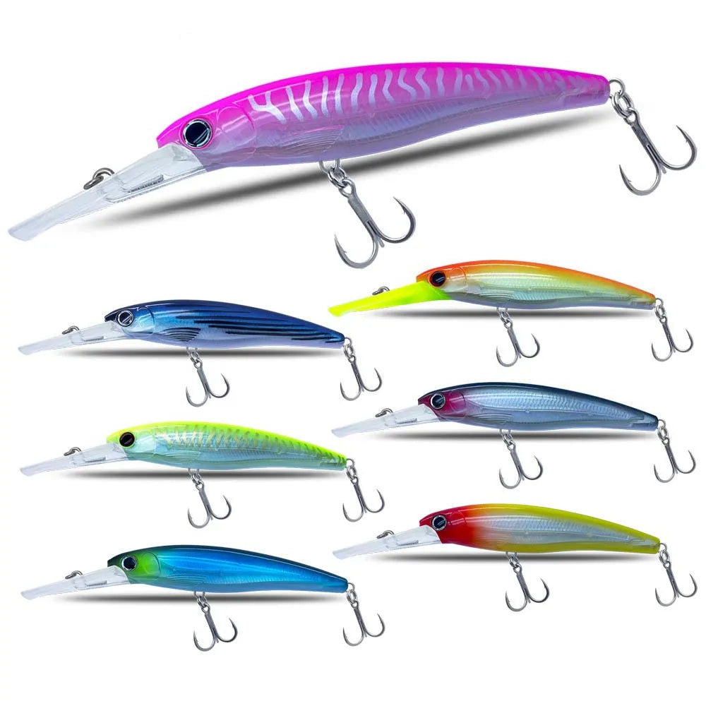Dragging Bait Slow Sinking 140mm 160mm 180mm Large Minnow Floating Artificial Bait Long-distance Fishing Hard Bait