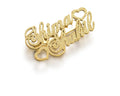 Personalized logo Frosted Stainless Steel Letter logo Brooch Pin Jewelry for women