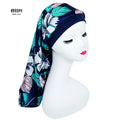 Women's Hair Sleep Cap Elastic Braided Long Bonnet Hat