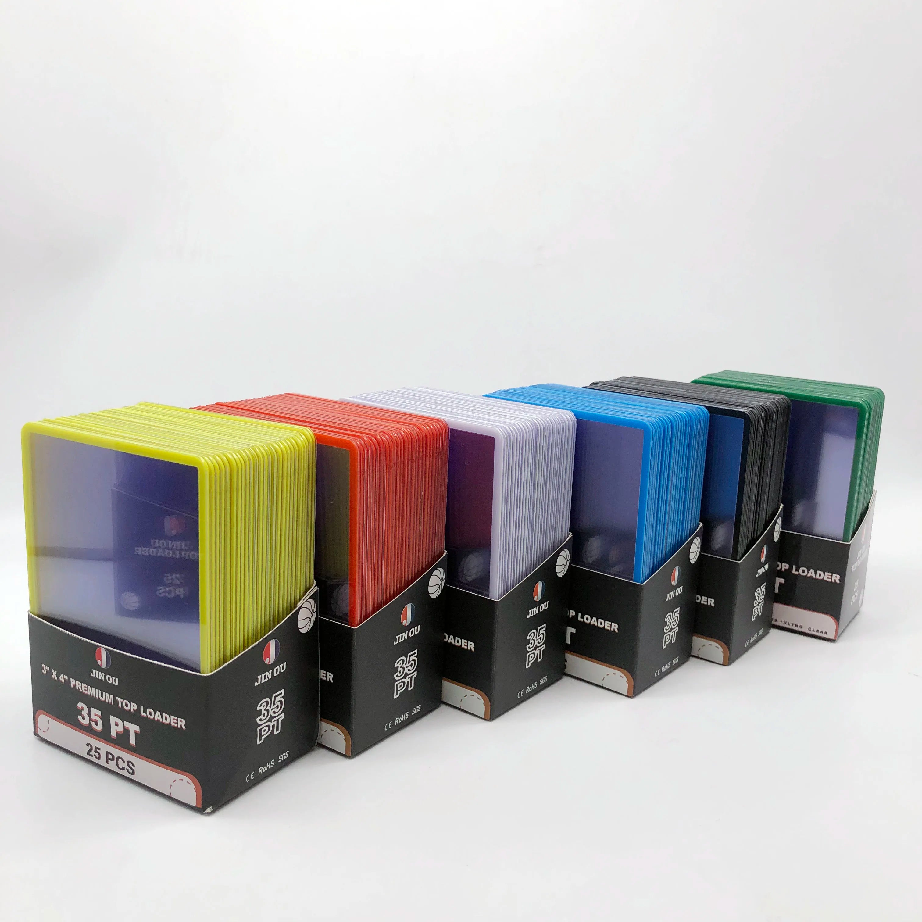 Top Loader Color Border Red Blue Green White Biack Yellow 3x4 Sports Card Holder Trading Card Toploader