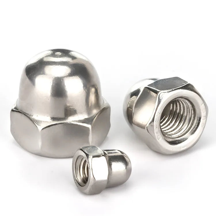 Nickel Plated Hex Acorn Nut M3 to M10 Sizes Hex Dome Cap Nuts