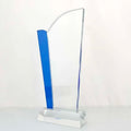 Blue Glass Crystal Award Trophies MH-NJ0089