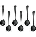 Colorful Handle Round Cupping Spoon for Coffee Tasting Customized Logo Spoon 304 Stainless Steel Black Scoop