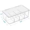 Large Stackable Plastic Tea Bag Organizer Storage Bin Box for Kitchen Cabinets Holds Beverage Bags Condiment Accessories Holder