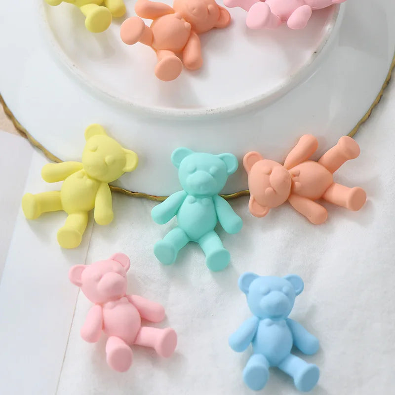 Plastic Touch Paint Bear Hole Shoes Decoration DIY Headwear Mobile Phone Chain Pendant Accessories Making Jewelry Findings