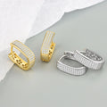Unique 925 Sterling Silver Diamond Gold Earrings Women Luxury Mini Huggie Earrings 2023