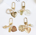Creative Shell Conch Key Chain Small Gift Ins Metal Ornaments Peach Pearl Key Chain