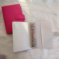 Customized Premium Faux Leather Fashion Budget Binder Magnetic A6 Binder Budget Planner Money Organizer for Cash Budget Wallet