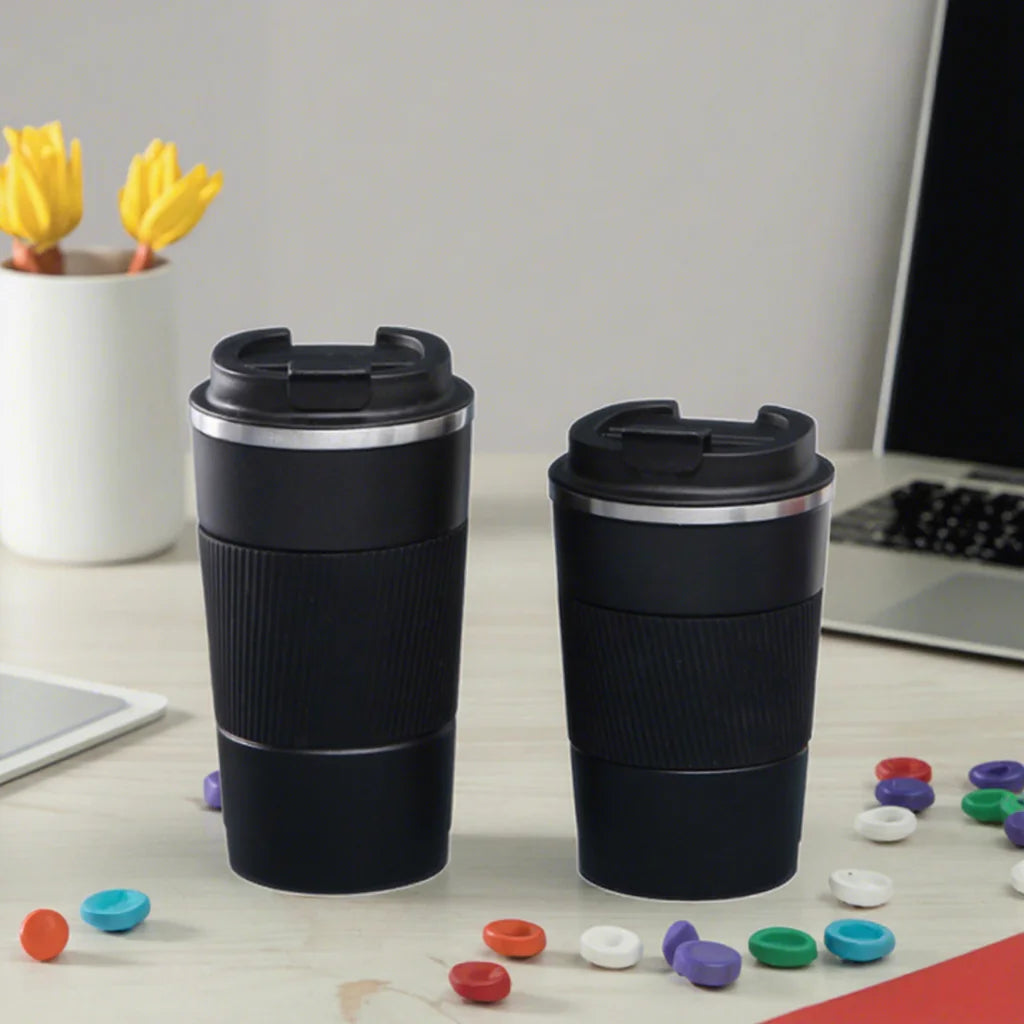 16oz 12oz Eco-Friendly Stainless Steel 304 Office Travel Coffee Mug Leakproof Slide Lid Double Wall Vacuum 12-24 Hours Thermal