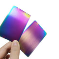 Printable Brush Finish Empty Metal Cards Chameleon Credit Card Size Blank Stainless Steel Business Card for Laser