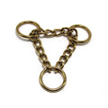 1" Old Gold Metal Martingale Chain O-Ring Dog Collar Check Chain for Dog
