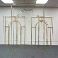 KE-FS004 Wedding Stage Gold Metal Iron Frame Flower Stand Screen Background Gold Arch Frame Backdrop Decoration
