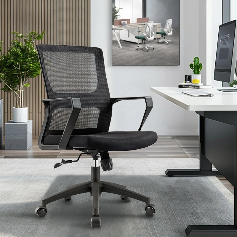 Luxury Swivel Mesh Fabric Home Office Chair Ergonomic Chair With Lumbar Support
