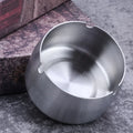 Fashionable Thickened Windproof Stainless Steel Ashtray Classic for Home Hotel Cafe KTV Plating Creative for Household Use