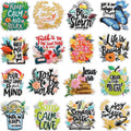 Wholesale Iron on Embroidered Fabric Patch God Loves the World Positive Inspirational Jesus Patches