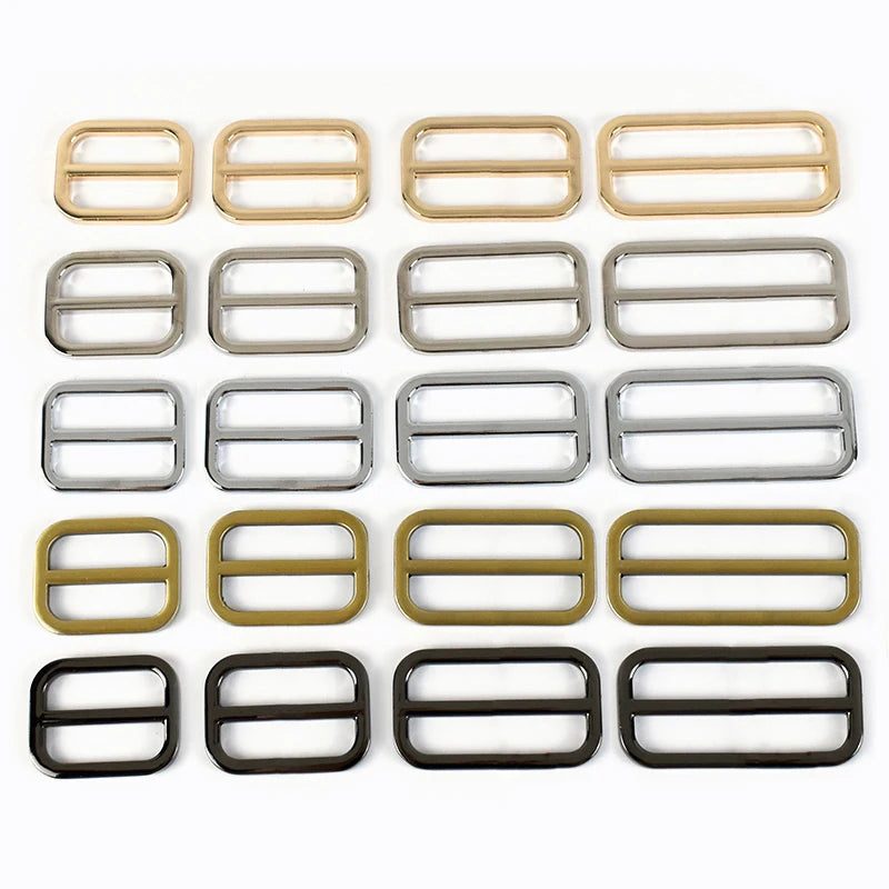 Meetee BF675 20-50mm Garment Webbing Hook Handbag Accessories Belt Buckle Alloy Bag Strap Buckles Tri-glide Slider Adjust Clasp